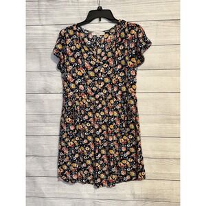 LOFT Floral Dress SP Rayon Tie Waist Pullover Lightweight Feminine